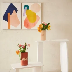 Fabrique de Styles Vases Et Soliflores*Lot de 2 vases en grès 13x6.5xh24cm - Funny