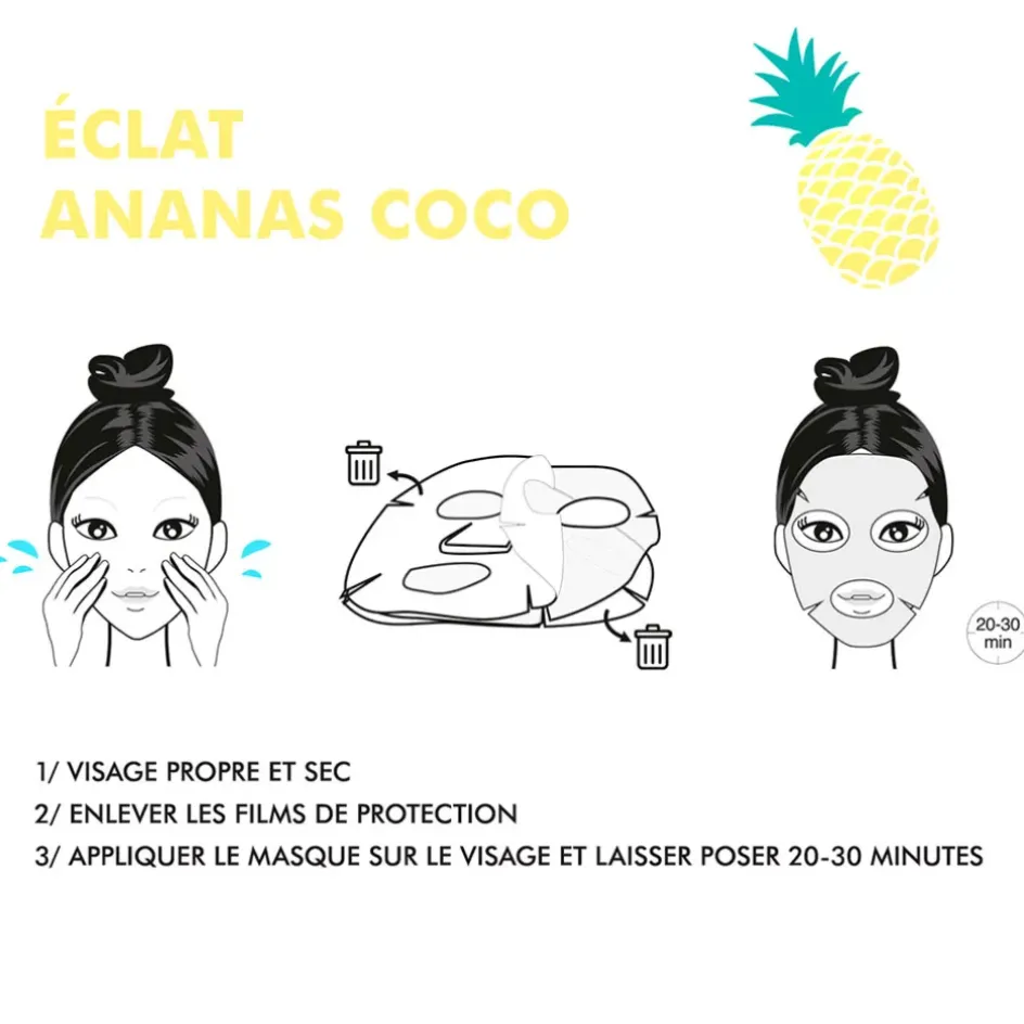 Fabrique de Styles Soins Du Visage*Masque visage fruit collection éclat en bio cellulose