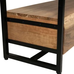 Fabrique de Styles Meubles Tv*Meuble Tv 3 portes en acacia et pieds en fer noir - Brooklyn