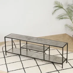 Fabrique de Styles Meubles Tv*Meuble TV en acier et aluminium L150cm - Felia