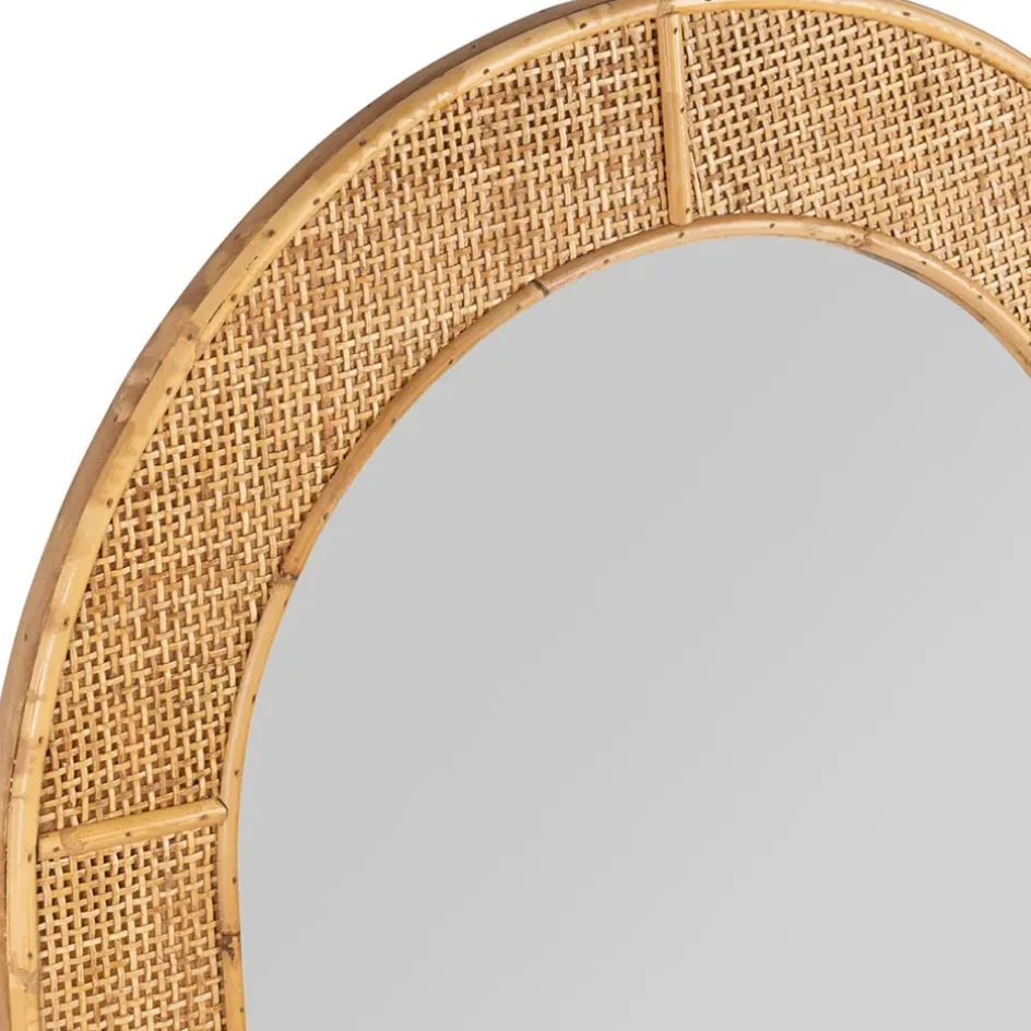 Fabrique de Styles Miroirs*Miroir arrondie en rotin - Tamba