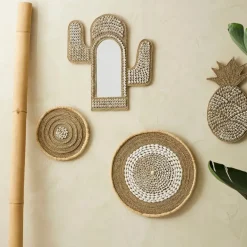 Fabrique de Styles Miroirs*Miroir cactus en coquillage 40x45cm - Cauri