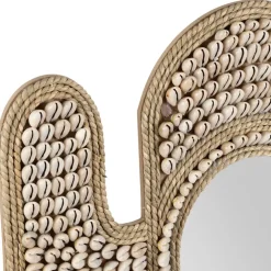 Fabrique de Styles Miroirs*Miroir cactus en coquillage 40x45cm - Cauri