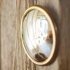 Fabrique de Styles Miroirs*Miroir convexe en laiton d11.5cm - edman