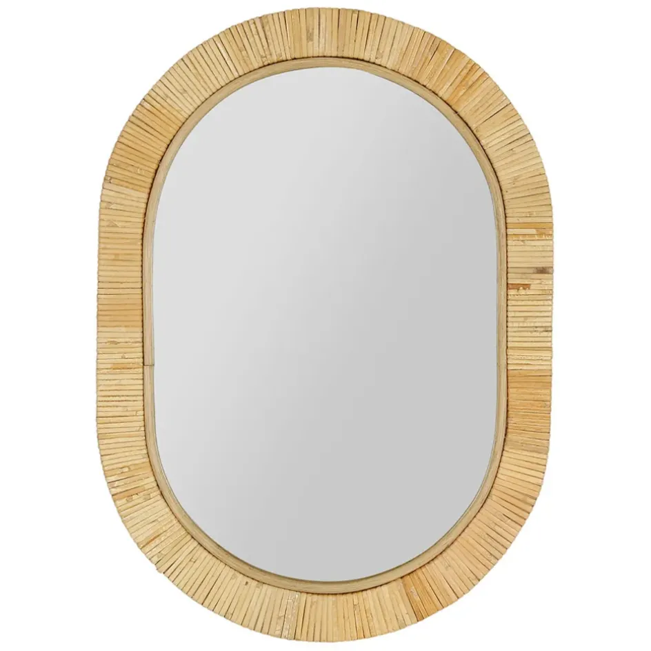 Fabrique de Styles Miroirs*Miroir en rotin et mdf 40x55cm - Tulum