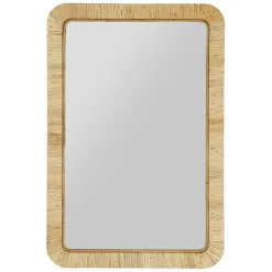 Fabrique de Styles Miroirs*Miroir en rotin et mdf 60x90cm - Tulum