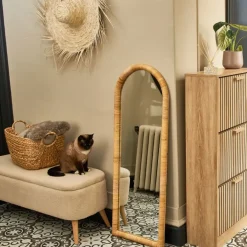 Fabrique de Styles Miroirs*Miroir en rotin 46x124cm - Ilena
