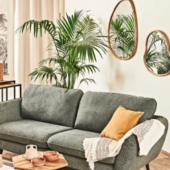 Fabrique de Styles Miroirs*Miroir irrégulier en bois de manguier 93x97cm -hervea