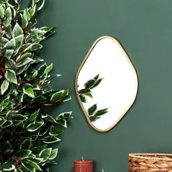 Fabrique de Styles Miroirs*Miroir losange contour dore 34x25cm