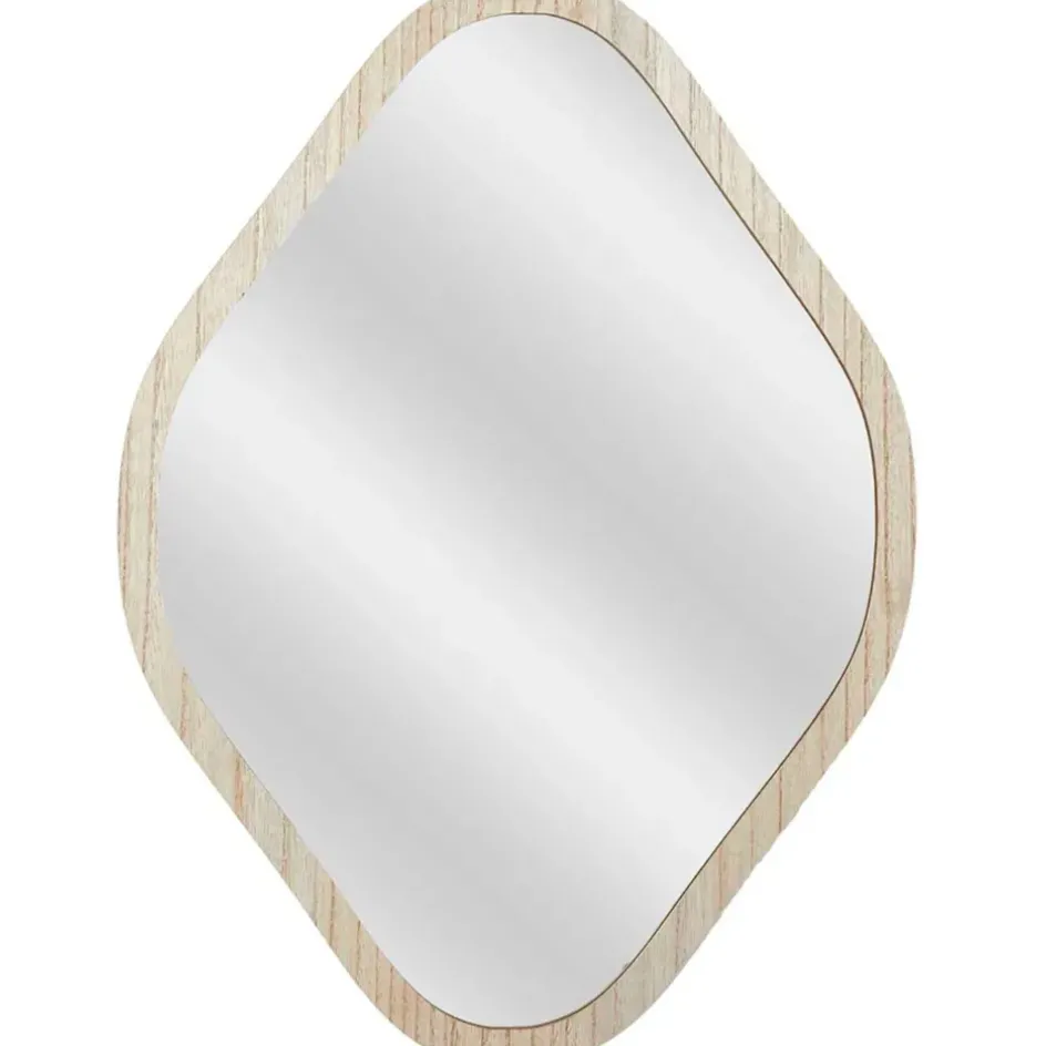 Fabrique de Styles Miroirs*Miroir losange en bois clair 44x60cm - Elio