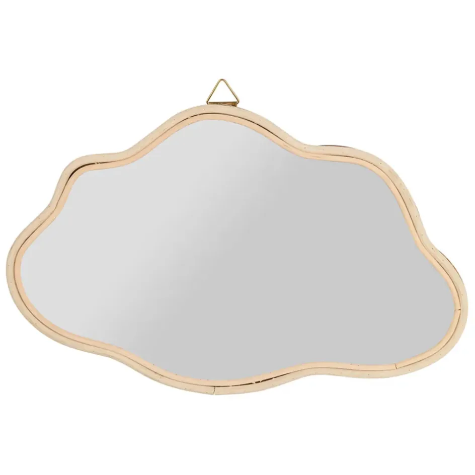 Fabrique de Styles Miroirs*Miroir nuage en rotin 40x25cm