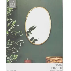Fabrique de Styles Miroirs*Miroir ovale contour dore 34x25cm