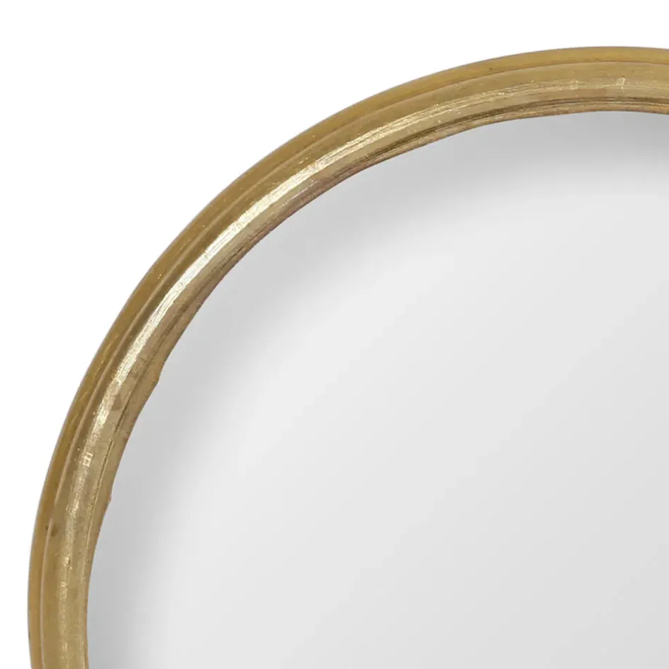 Fabrique de Styles Miroirs*Miroir rond convexe en laiton d14.5cm - Edman