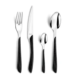 Fabrique de Styles Ménagères*Ménagère 24 pièces acier et noir - Eclat