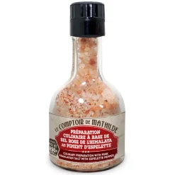 Fabrique de Styles Condiments Et Épices*Moulin sel rose de l'himalaya au piment d'espelette empilable - 290gr
