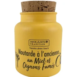 Fabrique de Styles Condiments Et Épices*Moutarde à l'ancienne au miel et aux oignons fumés au bois de hêtre