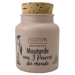 Fabrique de Styles Condiments Et Épices*Moutarde aux 3 poivres sauvages 130ml
