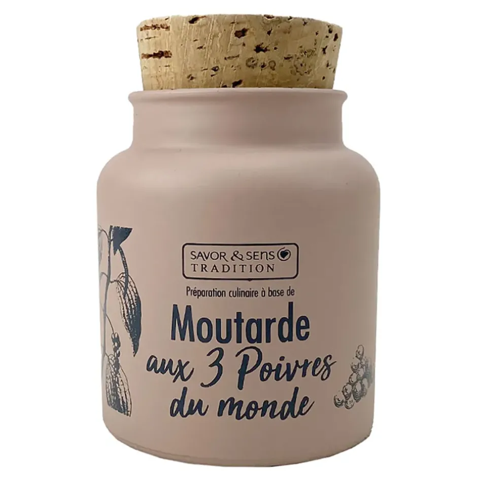 Fabrique de Styles Condiments Et Épices*Moutarde aux 3 poivres sauvages 130ml