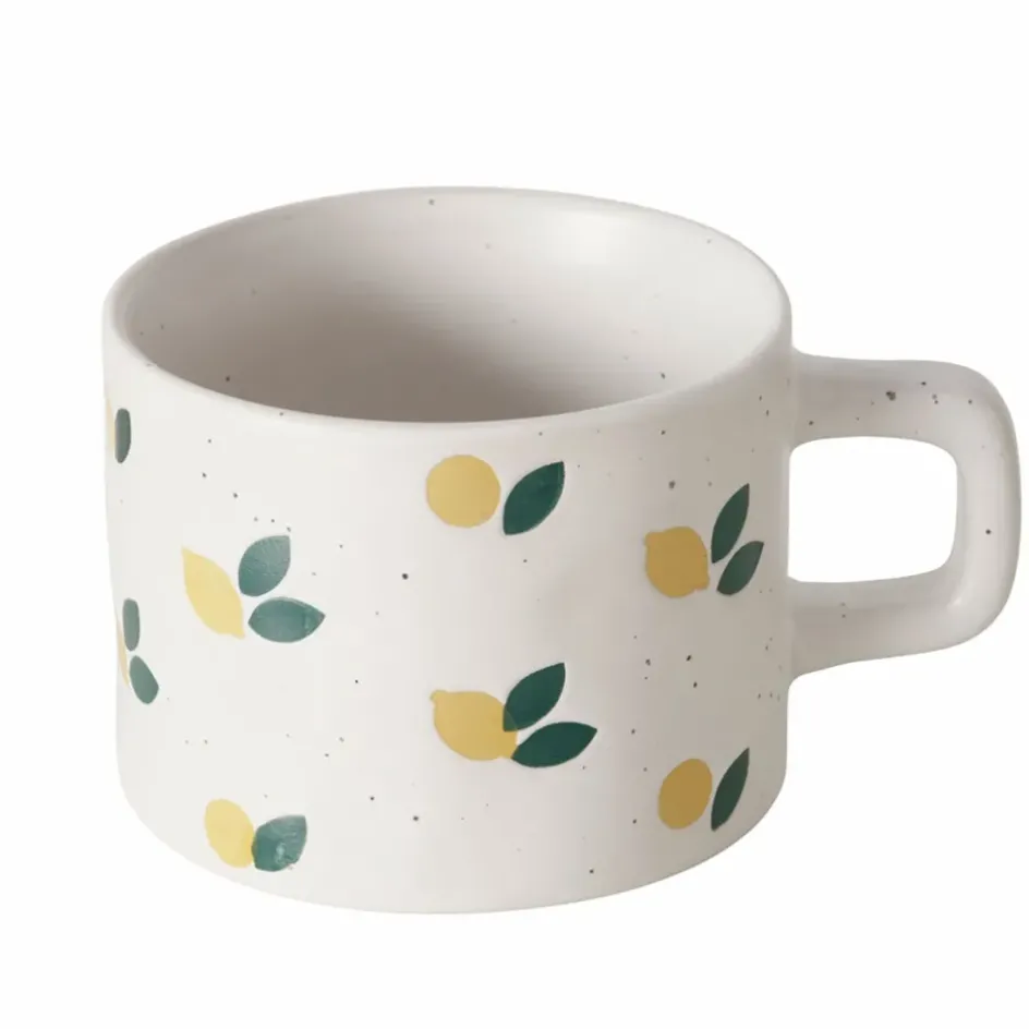 Fabrique de Styles Tasses Et Mugs*Mug en grès citron blanc 32cl