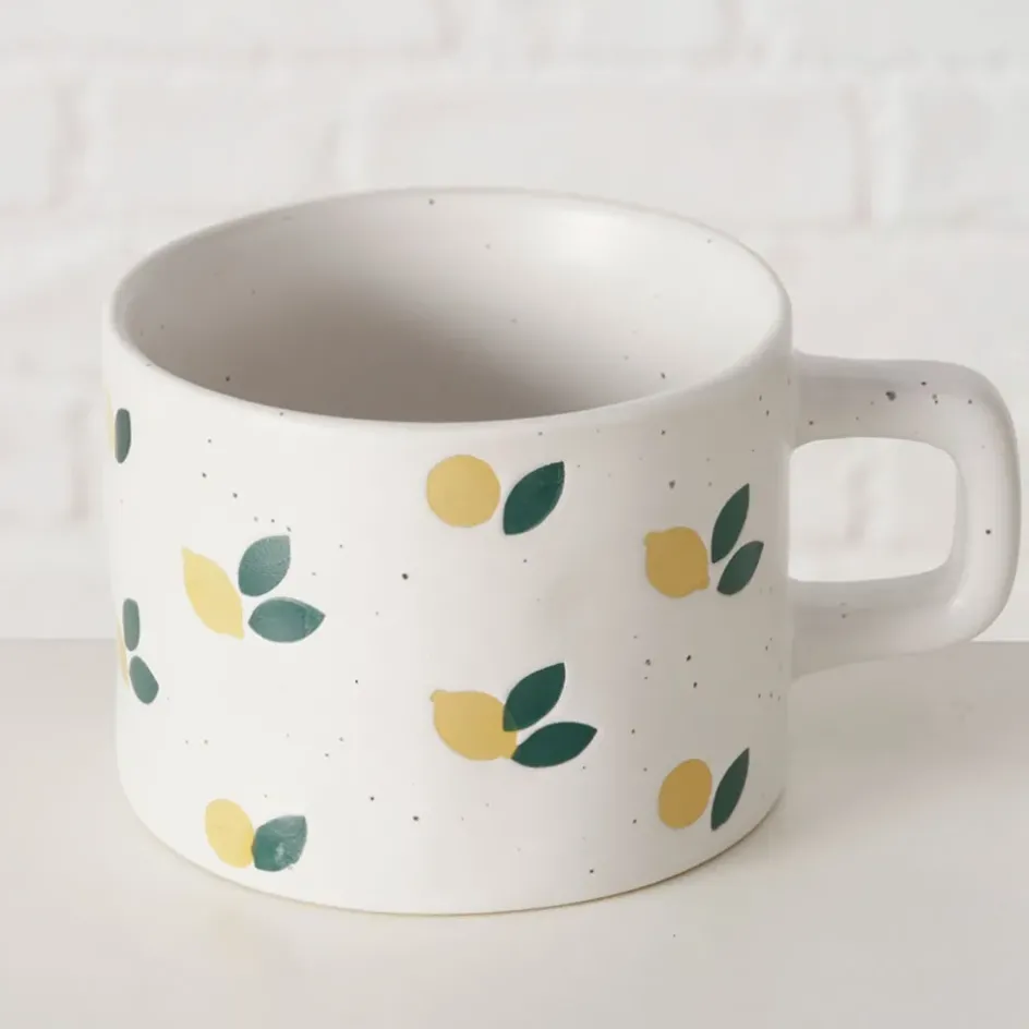 Fabrique de Styles Tasses Et Mugs*Mug en grès citron blanc 32cl