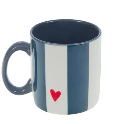 Fabrique de Styles Tasses Et Mugs*Mug Papi rayé et blanc en porcelaine - Ella