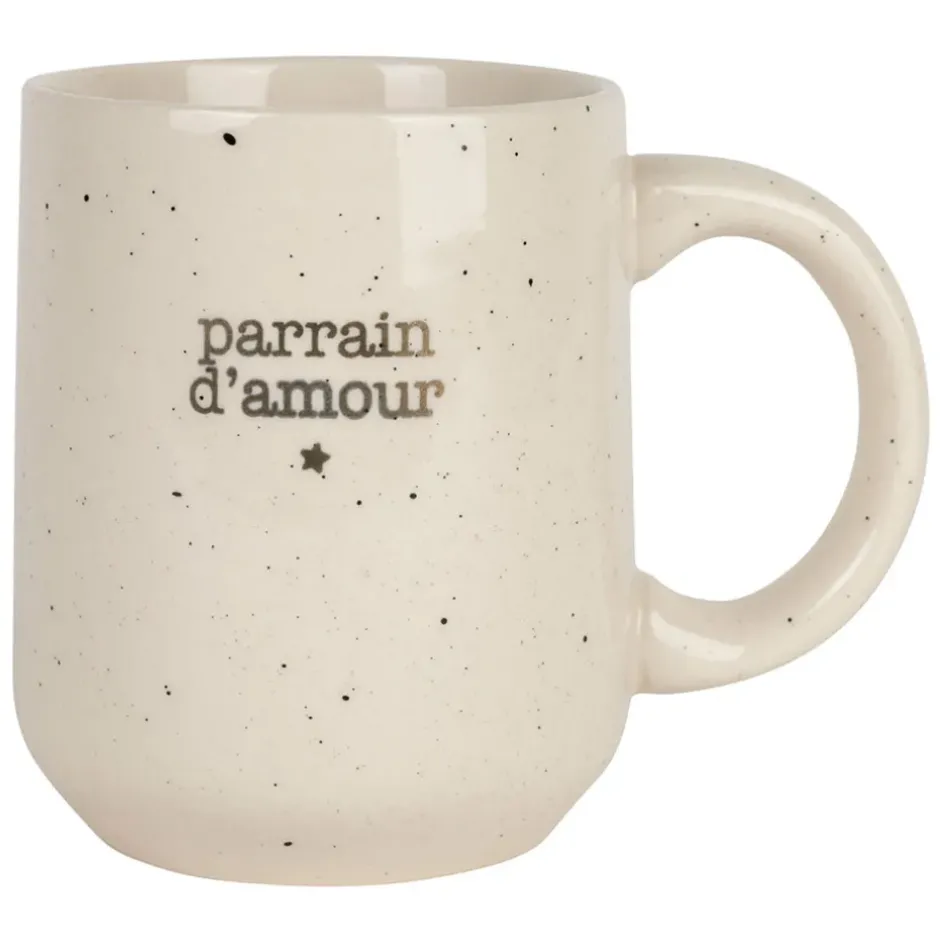 Fabrique de Styles Tasses Et Mugs*Mug parrain en grès moucheté 35cl