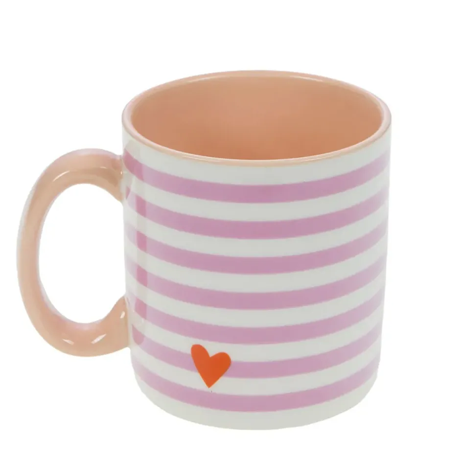 Fabrique de Styles Tasses Et Mugs*Mug rayé et blanc en porcelaine - Ella