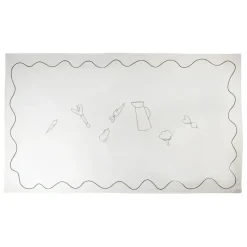 Fabrique de Styles Nappes*Nappe en coton écru 250x145cm - P'tit légumes