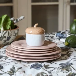 Fabrique de Styles Nappes*Nappe en coton gris vert 160x160cm - Rose noire