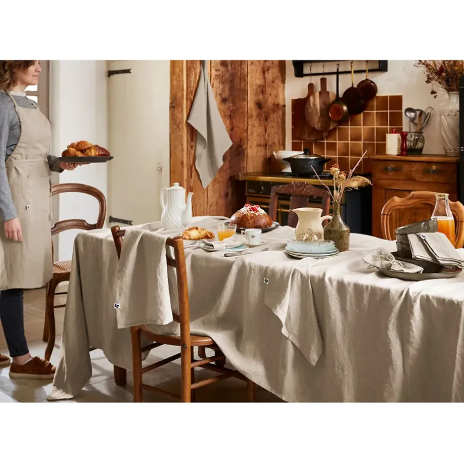 Fabrique de Styles Nappes*Nappe rectangle en lin lavé 170x250cm - Soline