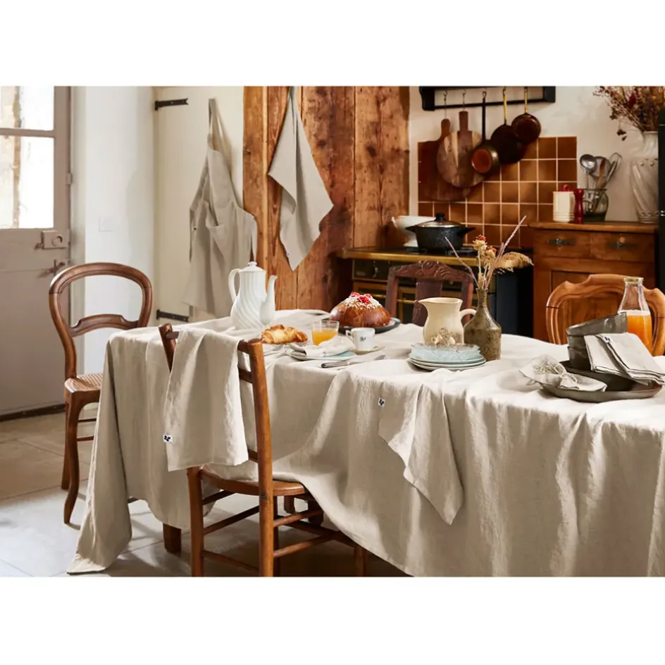 Fabrique de Styles Nappes*Nappe rectangle en lin lavé 170x250cm - Soline