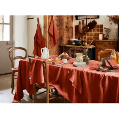 Fabrique de Styles Nappes*Nappe rectangle en lin lavé 170x250cm - Soline