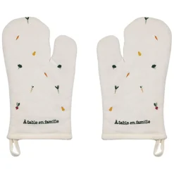 Fabrique de Styles Torchons, Tabliers Et Maniques*Paire de gants cuisine en coton écru - P'tit Légume