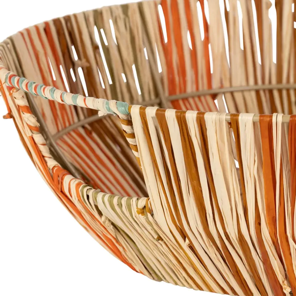Fabrique de Styles Paniers Et Corbeilles*Panier en raphia et rotin d37cm - Seguia