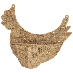 Fabrique de Styles Paniers Et Corbeilles*Panier mural poule en jonc de mer 42x38cm - Chaumière