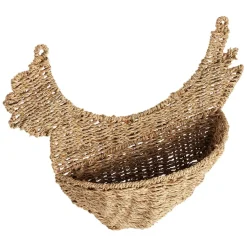 Fabrique de Styles Paniers Et Corbeilles*Panier mural poule en jonc de mer 42x38cm - Chaumière