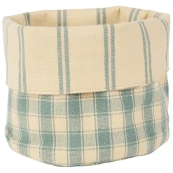 Fabrique de Styles Paniers Et Corbeilles*Panière à pain en coton vichy d15cm - Campagne