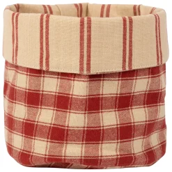 Fabrique de Styles Paniers Et Corbeilles*Panière damier d15xh18cm en coton - la campagne