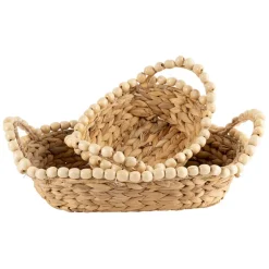 Fabrique de Styles Paniers Et Corbeilles*Panières x2 en jacinthe d'eau - été à la mer