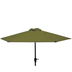 Enfant Fabrique de Styles Parasols, Pergolas|Jardin*Parasol avec manivelle en coton vert d250xh200cm - Colors