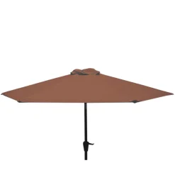 Enfant Fabrique de Styles Parasols, Pergolas|Jardin*Parasol avec manivelle en coton terracotta d250xh200cm - Colors