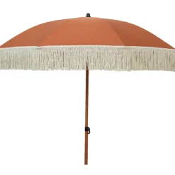 Enfant Fabrique de Styles Parasols, Pergolas|Jardin*Parasol avec frange en coton beige d200xh210cm