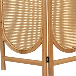 Fabrique de Styles Têtes De Lit Et Paravents*Paravent en sapin et rotin 150xh180cm - Balamea
