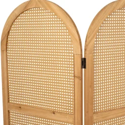 Fabrique de Styles Têtes De Lit Et Paravents*Paravent en sapin et rotin 150xh180cm - Balamea