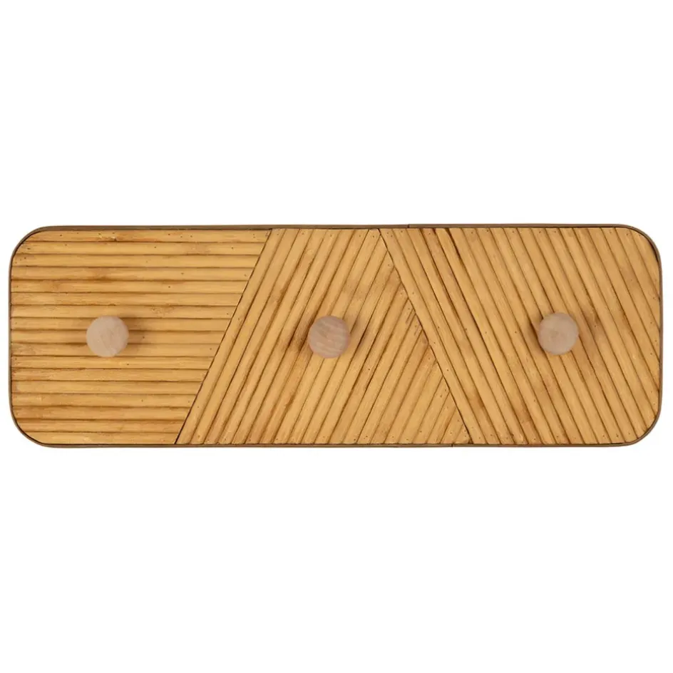 Fabrique de Styles Patères*Patere 3 crochets en bambou et sapin - Saori