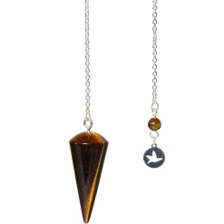 Fabrique de Styles Méditation Et Yoga*Pendule cône lisse en œil de tigre