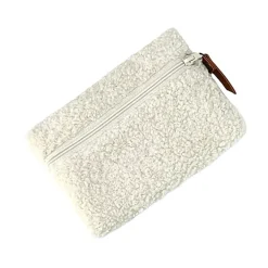 Fabrique de Styles Pochettes Et Housses*Petite pochette bouclette écru