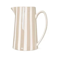 Fabrique de Styles Carafes Et Pichets*Pichet en céramique rayé blanc et 1L