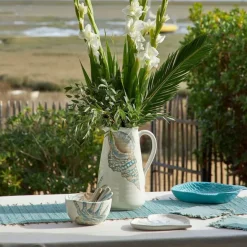 Fabrique de Styles Carafes Et Pichets*Pichet en faïence bleu et beige 5l - Bord De Mer