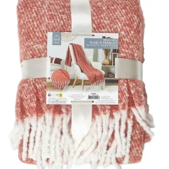 Fabrique de Styles Plaids*Plaid avec franges en tissu 120x150cm